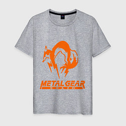 Футболка хлопковая мужская Metal Gear Solid Fox, цвет: меланж