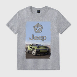 Футболка хлопковая мужская Chrysler Jeep - concept, цвет: меланж