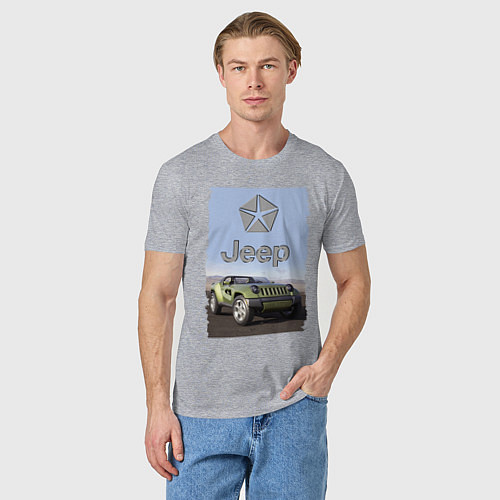 Мужская футболка Chrysler Jeep - concept / Меланж – фото 3