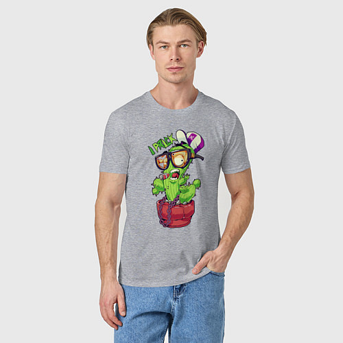 Мужская футболка Крутой кактус / Меланж – фото 3