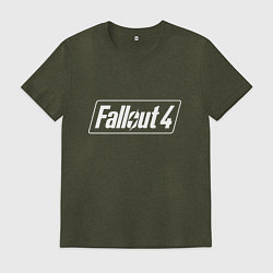 Футболка хлопковая мужская Fallout 4 - computer game - action, цвет: меланж-хаки