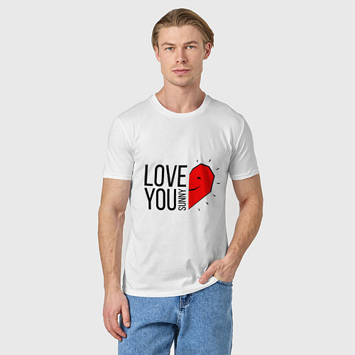 Мужская футболка Love you sunny / Белый – фото 3