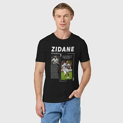 Футболка хлопковая мужская Зинедин Зидан цитата, цвет: черный — фото 2