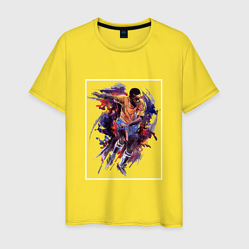 Мужская футболка Бразильский футболист Пеле / Желтый – фото 1