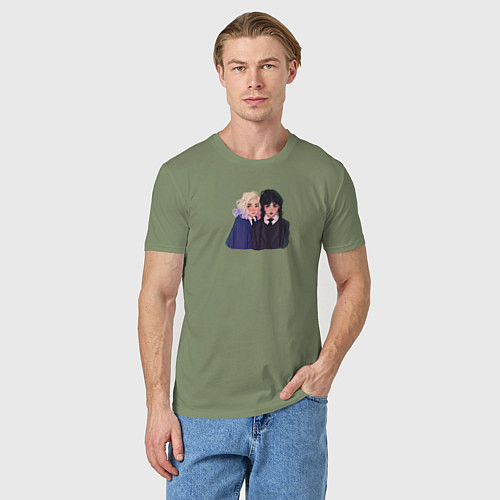 Мужская футболка Энид и Уэнсдей / Авокадо – фото 3