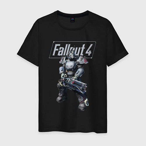 Мужская футболка Fallout 4 - Ultracite Power Armor / Черный – фото 1