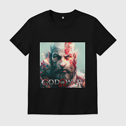 Футболка хлопковая мужская God of War, Ragnarok, цвет: черный