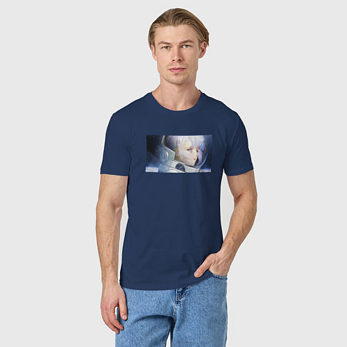 Мужская футболка Люси в скафандре / Тёмно-синий – фото 3
