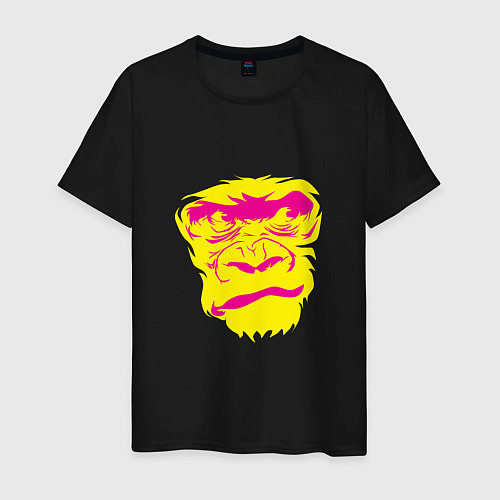 Мужская футболка Gorilla face / Черный – фото 1