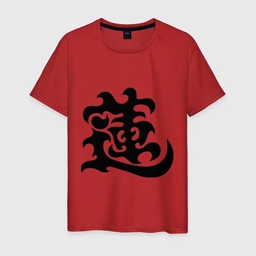 Мужская футболка Японский иероглиф - Лотос / Красный – фото 1