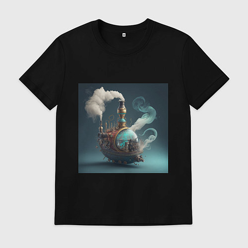 Мужская футболка Волшебный пароход / Черный – фото 1