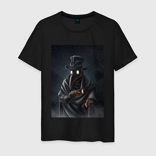 Мужская футболка Чумной доктор в Средневековье / Черный – фото 1