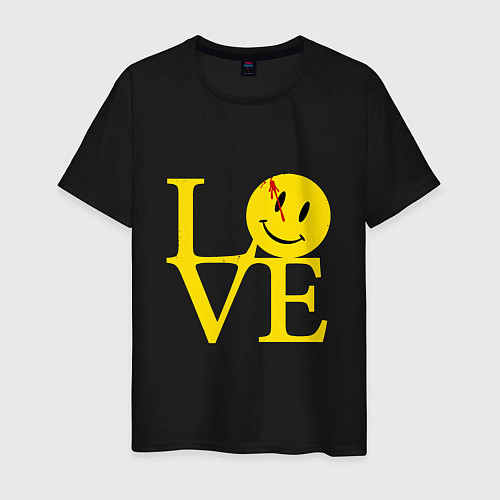Мужская футболка Smile love / Черный – фото 1