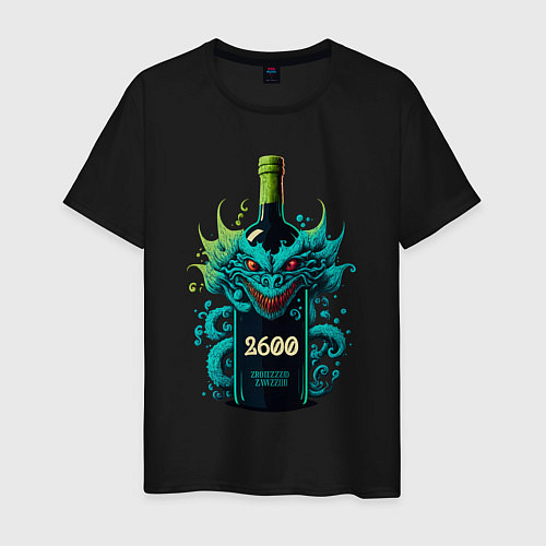 Мужская футболка Вино за 2600 / Черный – фото 1