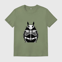 Футболка хлопковая мужская Рентген Тоторо, цвет: авокадо