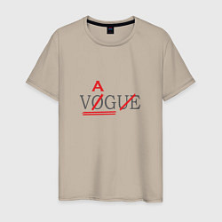 Футболка хлопковая мужская VAG not VOGUE, цвет: миндальный