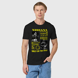 Футболка хлопковая мужская Nirvana SLTS, цвет: черный — фото 2