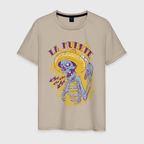 Мужская футболка La Muerte / Миндальный – фото 1