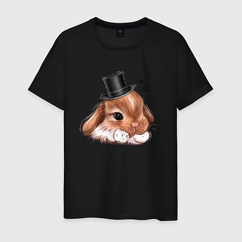 Мужская футболка Мистер кролик / Черный – фото 1