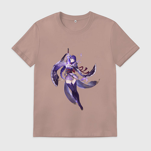 Мужская футболка Сёгун Райдэн из Genshin Impact / Пыльно-розовый – фото 1