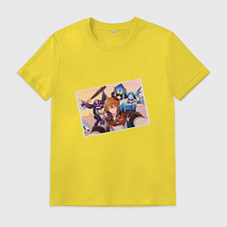 Футболка хлопковая мужская Тарталья из Genshin Impact, цвет: желтый