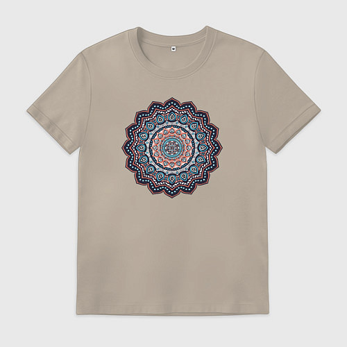 Мужская футболка Индийская Mandala / Миндальный – фото 1