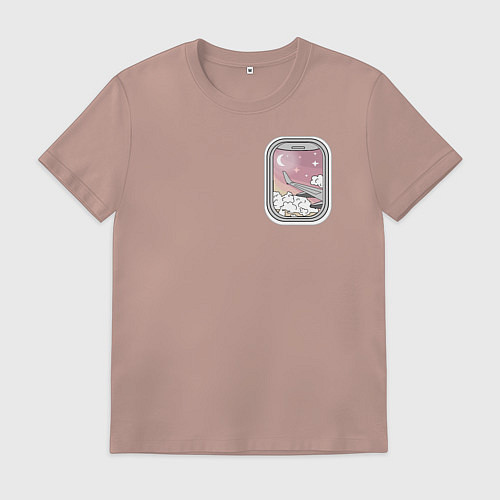 Мужская футболка Иллюминатор / Пыльно-розовый – фото 1