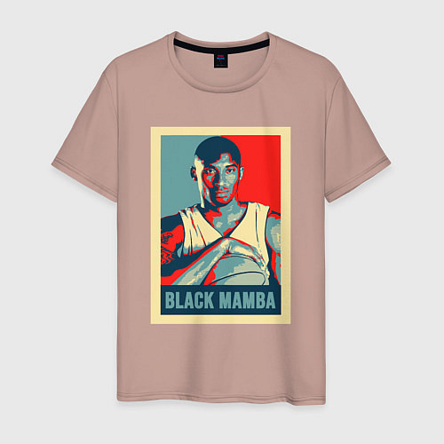 Мужская футболка Black mamba poster / Пыльно-розовый – фото 1