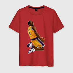 Футболка хлопковая мужская Kobe dunk, цвет: красный