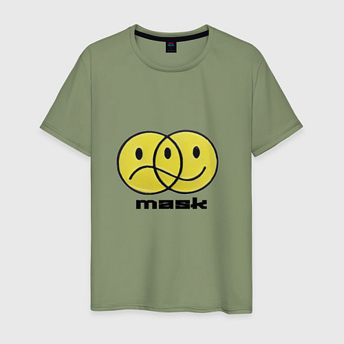 Мужская футболка Два смайлика грустный и весёлый / Авокадо – фото 1