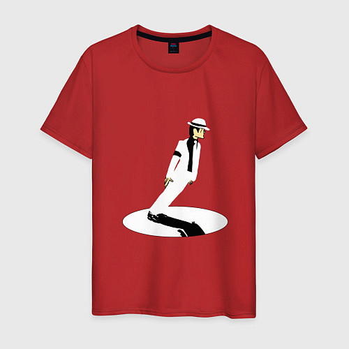 Мужская футболка Тень Майкла Джексона / Красный – фото 1