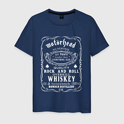 Футболка хлопковая мужская Motorhead в стиле Jack Daniels, цвет: тёмно-синий
