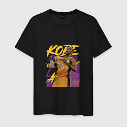 Футболка хлопковая мужская Kobe champion, цвет: черный