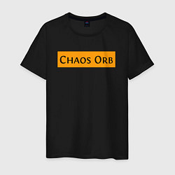 Футболка хлопковая мужская Chaos Orb дроп из Path of Exile, цвет: черный