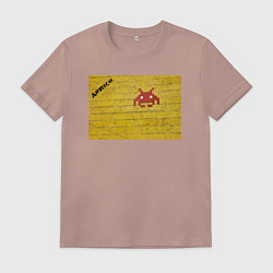 Футболка хлопковая мужская Galaxy attack, цвет: пыльно-розовый