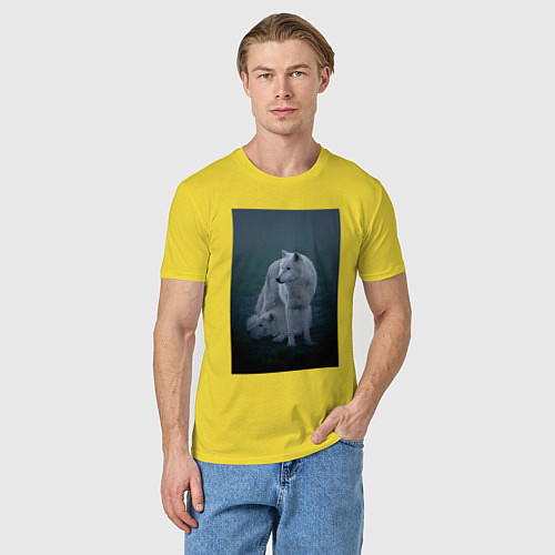 Мужская футболка Арктические волки / Желтый – фото 3