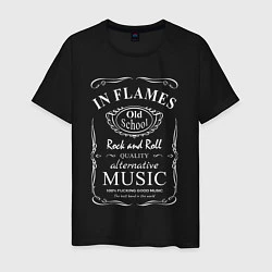 Футболка хлопковая мужская In Flames в стиле Jack Daniels, цвет: черный