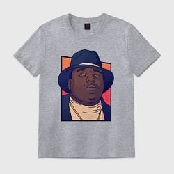 Футболка хлопковая мужская Notorious B I G, цвет: меланж