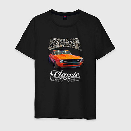 Мужская футболка Маслкар Chevrolet Camaro SS 1968 / Черный – фото 1