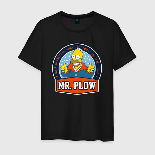 Мужская футболка Mr Plow / Черный – фото 1