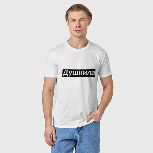 Мужская футболка Я душнила - черный / Белый – фото 3