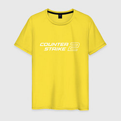 Футболка хлопковая мужская Counter Strike 2, цвет: желтый