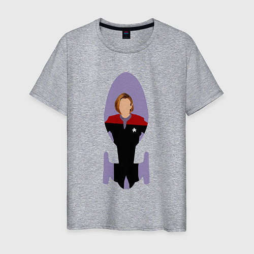 Мужская футболка Звездный путь Кэтрин Джейнвэй / Меланж – фото 1