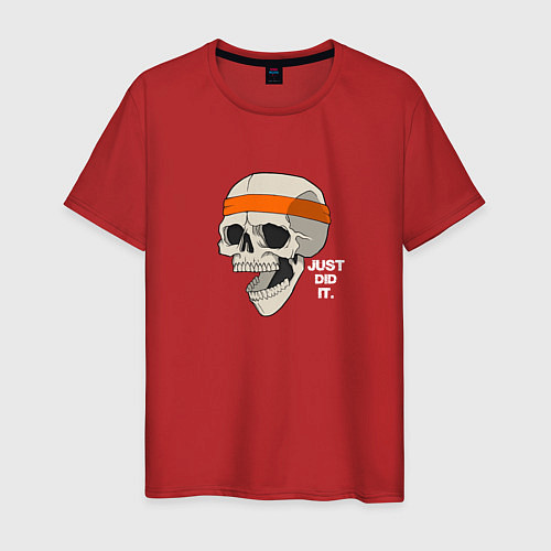 Мужская футболка Череп с надписью / Красный – фото 1