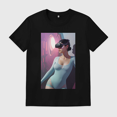 Мужская футболка Девушки с виар / Черный – фото 1