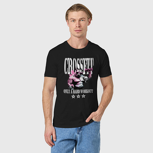 Мужская футболка Кроссфит и пауэрлифтинг / Черный – фото 3