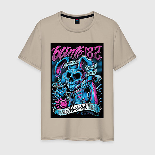 Мужская футболка Blink 182 рок группа / Миндальный – фото 1