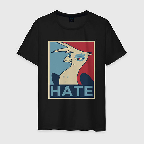 Мужская футболка Hate bird / Черный – фото 1