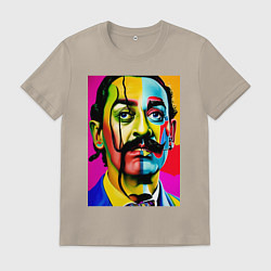 Футболка хлопковая мужская Salvador Dali, цвет: миндальный