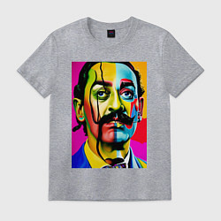 Футболка хлопковая мужская Salvador Dali, цвет: меланж